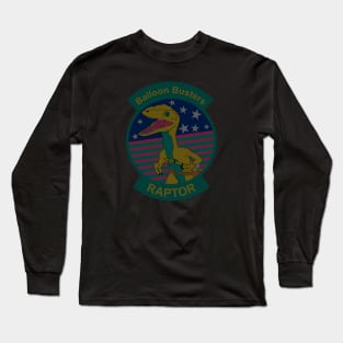 Chinese Spy Balloon “Balloon Busters” F-22 raptor (subdued) patch Long Sleeve T-Shirt